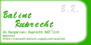 balint ruprecht business card
